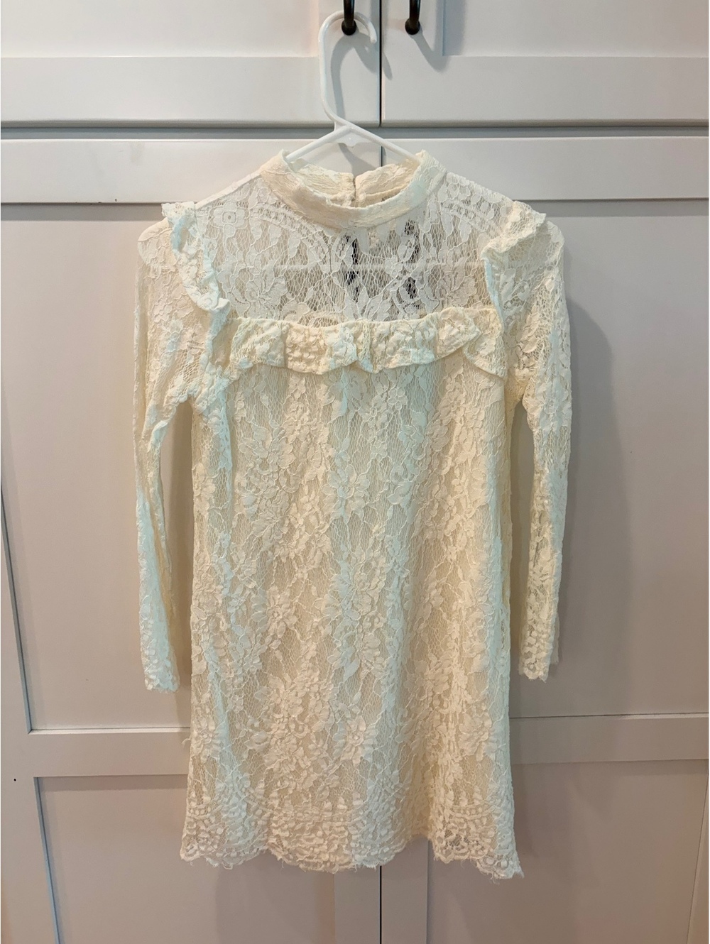 Vintage Rare Editions 80s Lace Mini Dress,Edwardian/Victorian Revival Styles XS